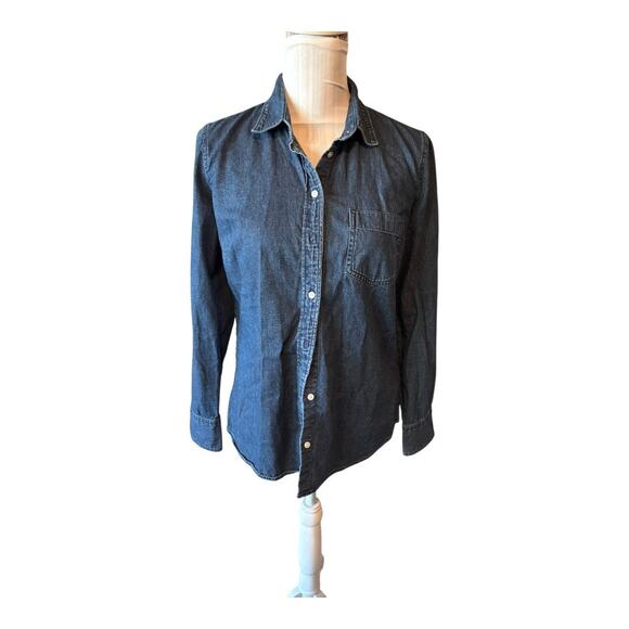 J. Crew Denim Button Down Blouse Size S - Picture 1 of 3